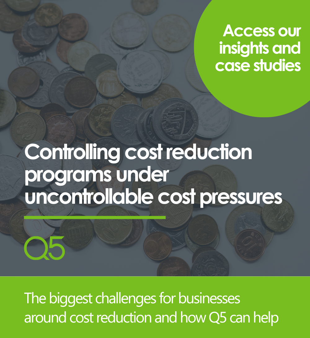 Controlling cost reduction programs under uncontrollable pressures