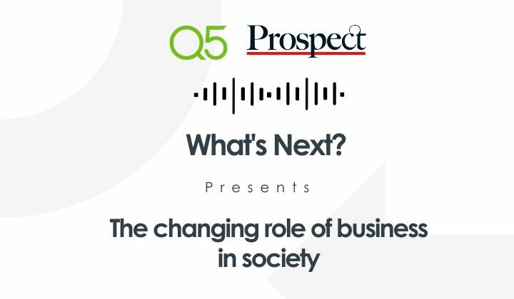 The changing role of business in society