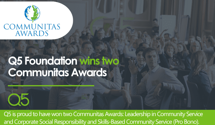 Q5 Foundation wins two Communitas Awards