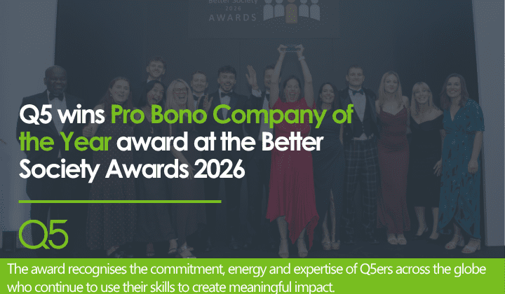 Q5 wins Better Society Award