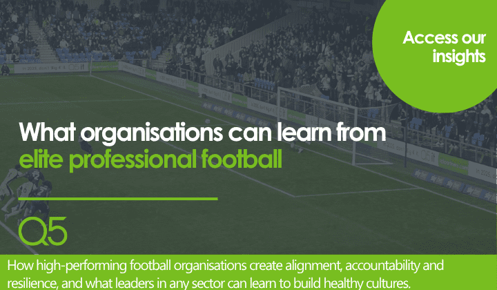Organisational culture lessons from professional football